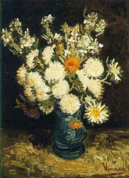 Vangough Flowers in a blue vase