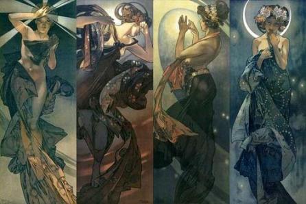Alphonse Mucha Moon
