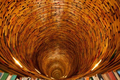 Infinite Book Tunnel