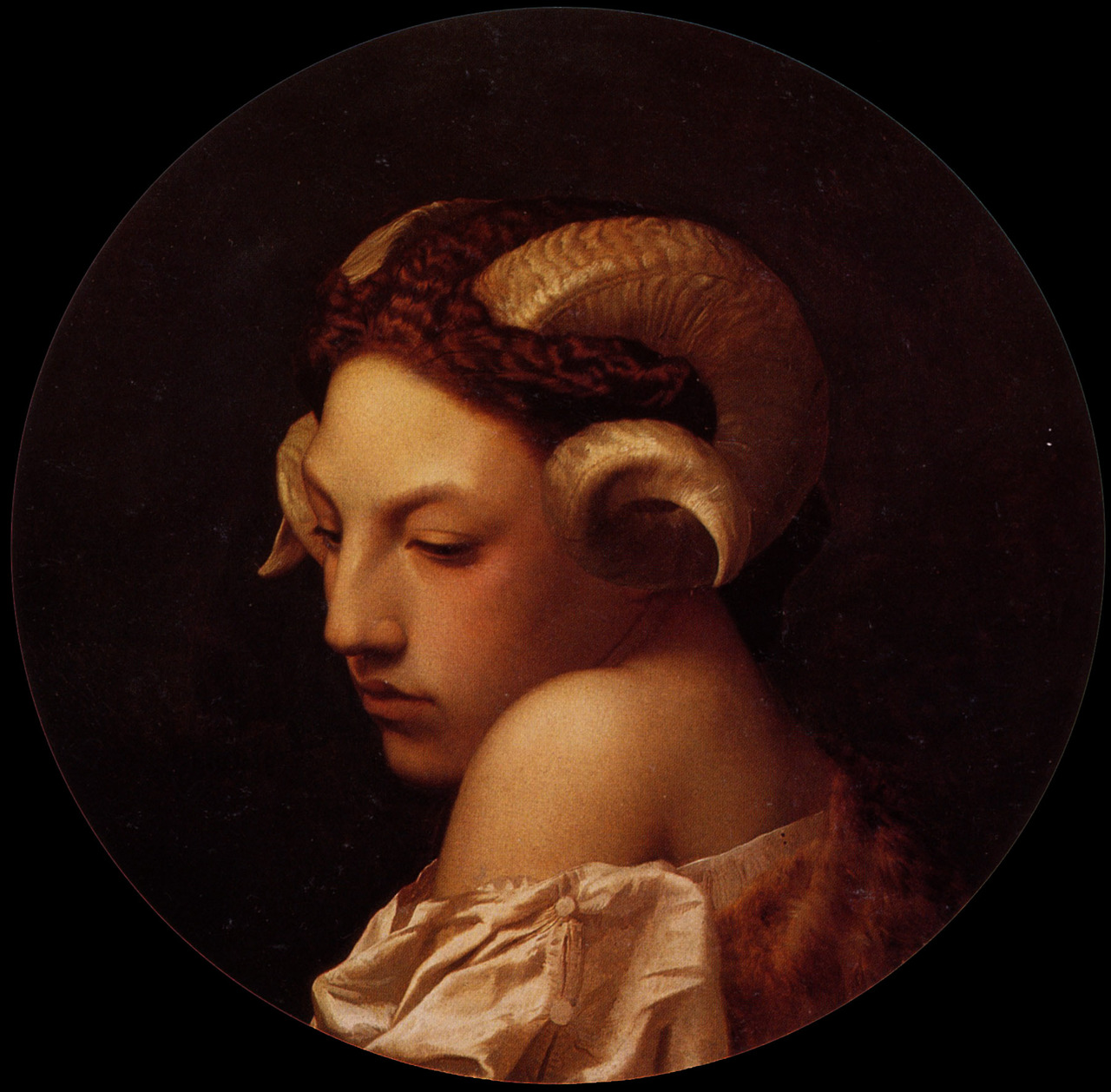 Study of a woman with ram horns, Jean-Léon Gérôme
